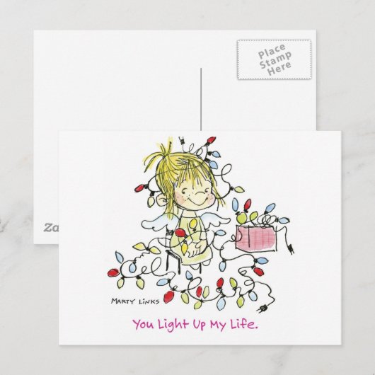 CH-001 het Lichte Leven van Kerstmis Feestdagenkaart (Voorkant / Achterkant)