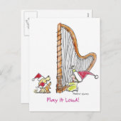 CH-004 de Harp van Kerstmis Feestdagenkaart (Voorkant / Achterkant)