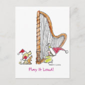 CH-004 de Harp van Kerstmis Feestdagenkaart (Voorkant)
