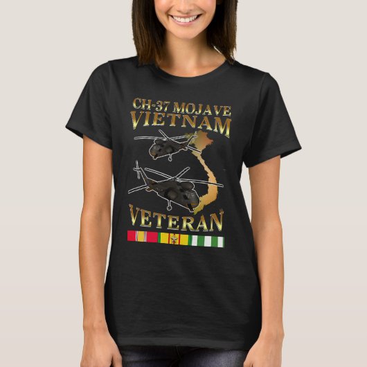 CH 37 mojave helicopter Vietnam war veteran T-shirt (Voorkant)