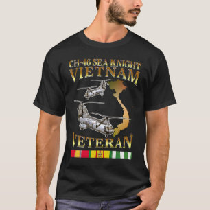 Ch 46 Sea Knight helikopter Vietnam-oorlogsveteraa T-shirt