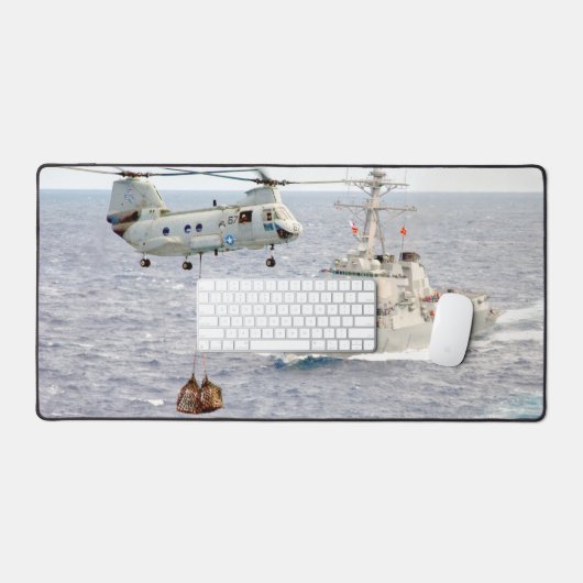 CH-46E ZEE KNIGHT en DDG 82 Bureaumat (Keyboard & Muis)