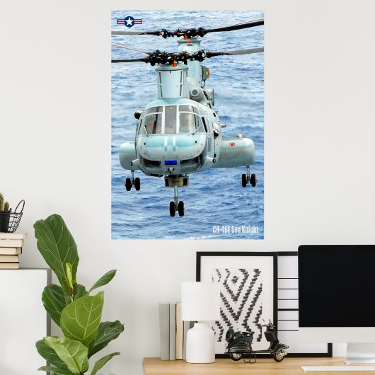 CH-46E ZEE KNIGHT POSTER (Thuiskantoor)