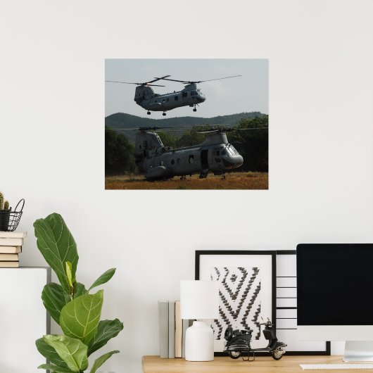 CH-46E Zee Knight Poster (Thuiskantoor)