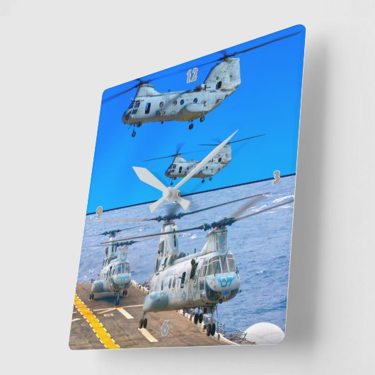 CH-46E ZEE KNIGHT VIERKANTE KLOK (Hoek)