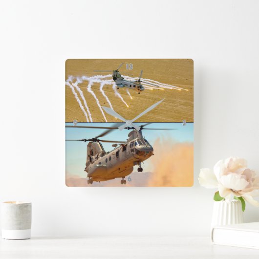 CH-46E ZEE KNIGHT VIERKANTE KLOK (Huis)