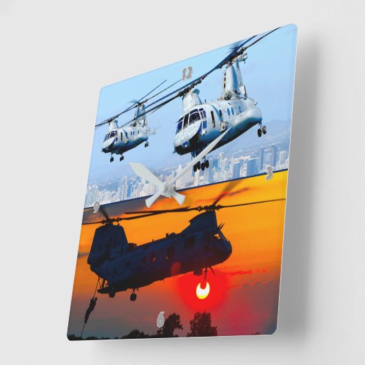 CH-46E ZEE KNIGHT VIERKANTE KLOK (Hoek)