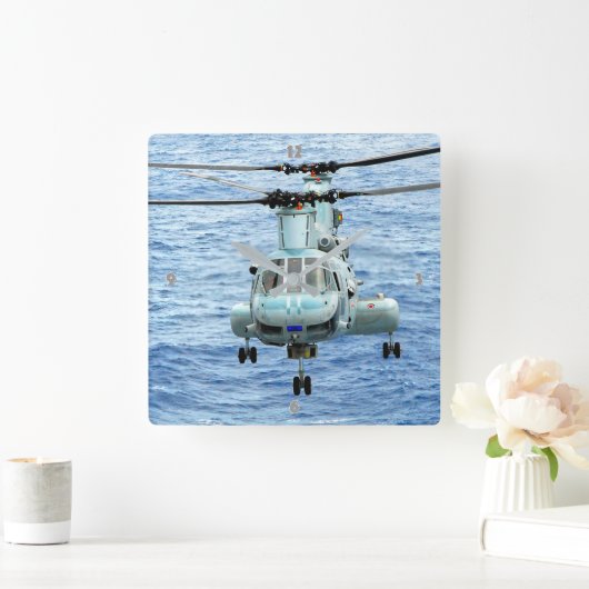 CH-46E ZEE KNIGHT VIERKANTE KLOK (Huis)