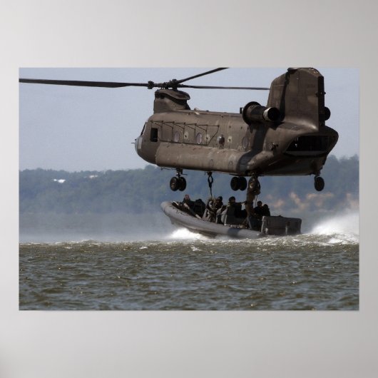 CH-47 Chinook Boat Lift Poster (Voorkant)