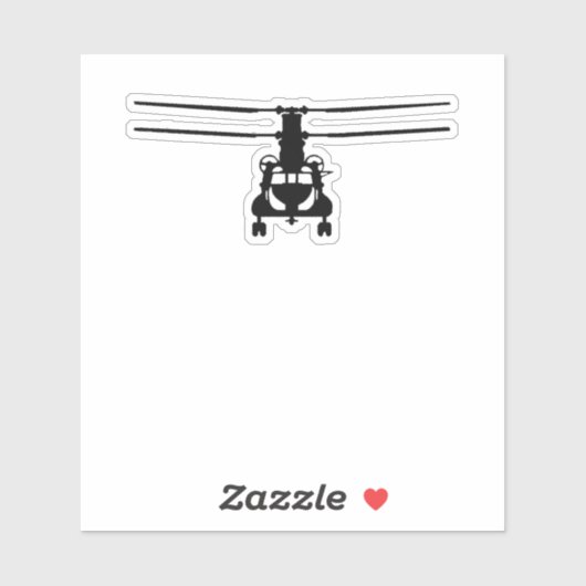 CH-47 Chinook Frontale Uitzicht sticker (Vel)
