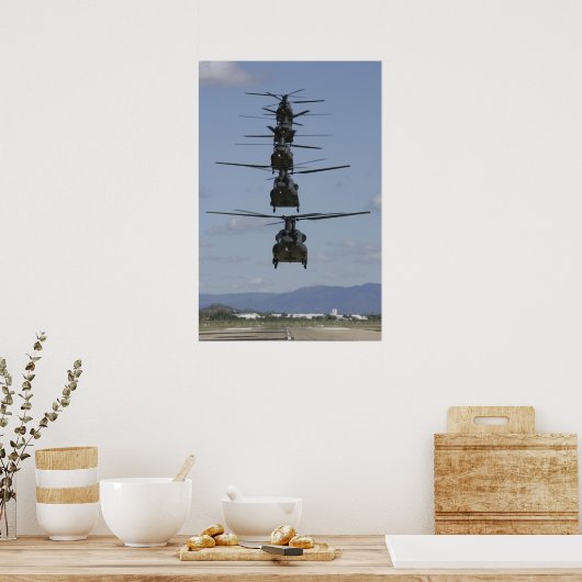 CH-47 CHINOOK HELICOPTER POSTER (Keuken)