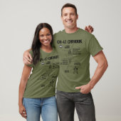 CH-47 Chinook Helikopter Specs Militaire Chinook T-shirt (Unisex)
