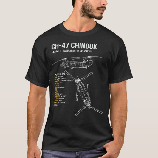 CH-47 Chinook Helikopter T-shirt (Voorkant)