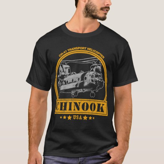 CH-47 Chinook Helikopter T-Shirt (Voorkant)