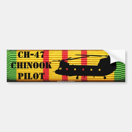 CH-47 Chinook Pilot VSM Ribbon Bumpersticker (Voorkant)