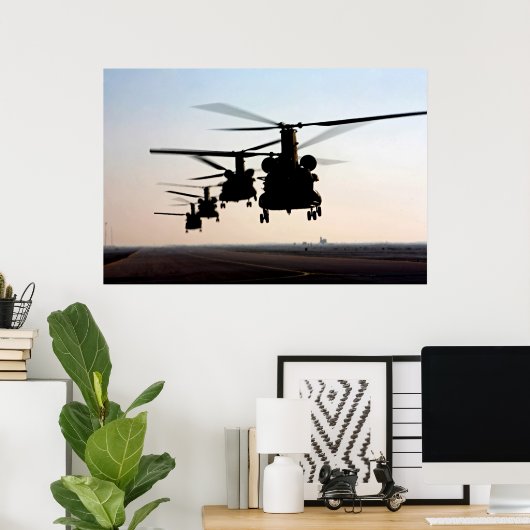 CH-47 Chinooks Poster (Thuiskantoor)
