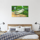 CH-47F CHINOOK 24x36 Canvas Afdruk (Insitu (Slaapkamer))