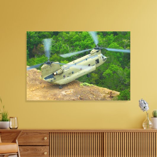 CH-47F CHINOOK 24x36 Canvas Afdruk (Insitu (Woonkamer))