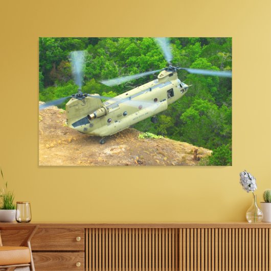 CH-47F CHINOOK 32x48 Canvas Afdruk (Insitu (Woonkamer))