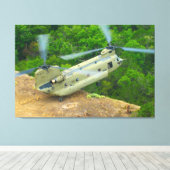 CH-47F CHINOOK 32x48 Canvas Afdruk (Insitu (Houten vloer))