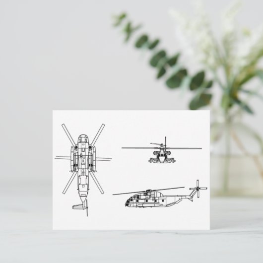 CH-53 Zee Stallion Briefkaart (Staand voorkant)