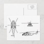 CH-53 Zee Stallion Briefkaart (Voorkant / Achterkant)