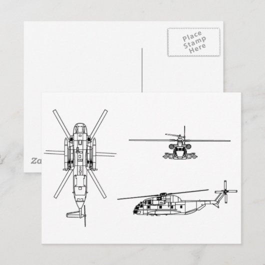 CH-53 Zee Stallion Briefkaart (Voorkant / Achterkant)