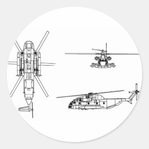 CH-53 Zee Stallion Ronde Sticker