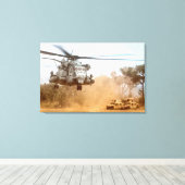 CH-53E SUPERSTALLION 24x36 Canvas Afdruk (Insitu (Houten vloer))