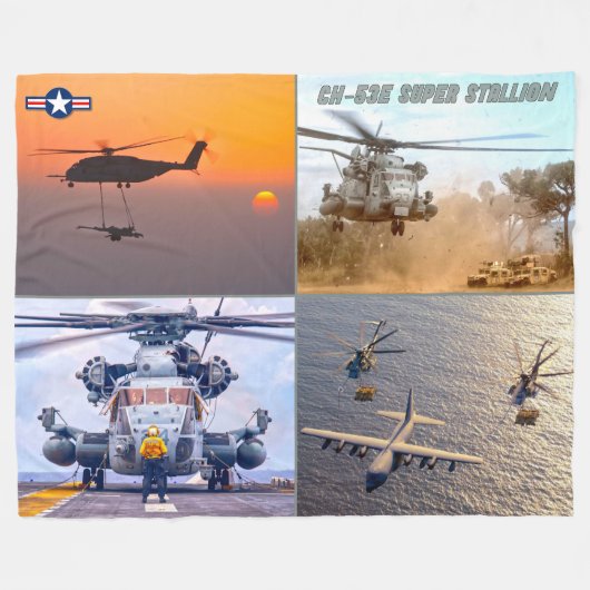 CH-53E SUPERSTALLION FLEECE DEKEN (Voorkant (Horizontaal))