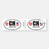 CH Canton USA Bumpersticker (Voorkant)