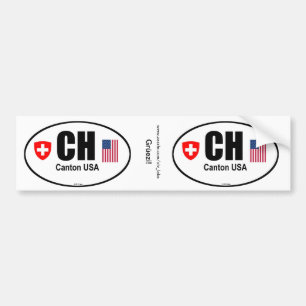 CH Canton USA Bumpersticker
