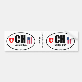 CH Canton USA Bumpersticker