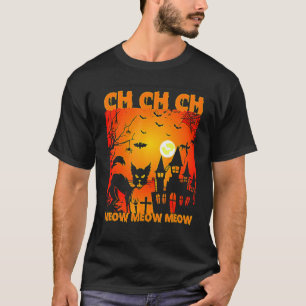 Ch Ch Ch Meow Meow Enge Vrijdag Kostuum Halloween T-shirt