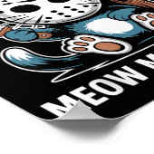 Ch Ch Ch Meow Meow Kat Mask Grappig Halloween Kat Poster (Hoek)