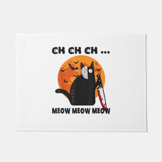 Ch Ch Ch Meow Meow Meow Funny Cat Deurmat (Voorkant)