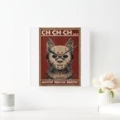 Ch Ch Ch Meow Meow Scary Halloween Cat Horror Slas Vierkante Klok (Huis)