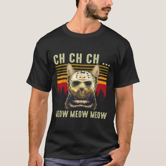 Ch Ch Meow Meow Scary Vrijdag Costume Halloween T-shirt (Voorkant)