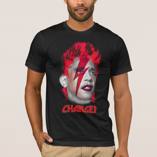 Ch-Ch-Wijzigingen - Barack Obama T-shirt (Voorkant)
