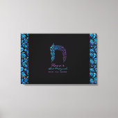 CH - Chet Hebreeuwse letter Bat Mitzvah Inlogbord Canvas Afdruk (Voorkant)
