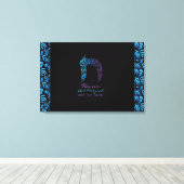 CH - Chet Hebreeuwse letter Bat Mitzvah Inlogbord Canvas Afdruk (Insitu (Houten vloer))