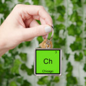 Ch - Chicago Grappig Chemie Element Symbool T-shir Sleutelhanger (Hand)