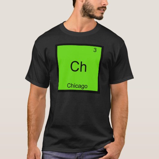 Ch - Chicago Grappig Chemie Element Symbool T-shir T-shirt (Voorkant)