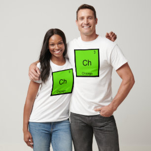 Ch - Chicago Grappig Chemie Element Symbool T-shir T-shirt
