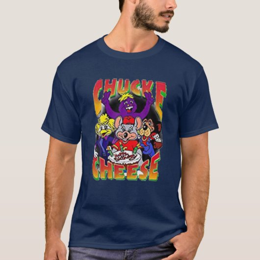 Ch[Chu.ck] E [Chee.se.] Kerstmis T-shirt (Voorkant)