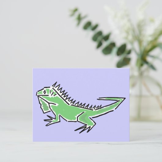CH - Geweldige Briefkaart van Iguana (Staand voorkant)