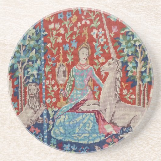 CH- Lady en Unicorn Tapestry Onderzetters (Voorkant)