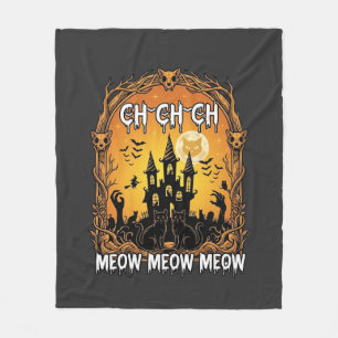 Ch Meow Halloween Geheime Kasteel_1 Fleece Deken