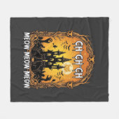 Ch Meow Halloween Geheime Kasteel_1 Fleece Deken (Voorkant (Horizontaal))