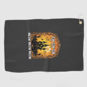 Ch Meow Halloween Geheime Kasteel_1 Golfhanddoek (Horizontaal)